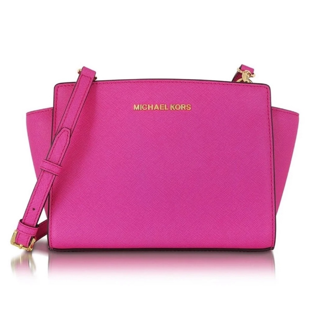 Michael Kors Pink Mini Selma Crossbody Purse